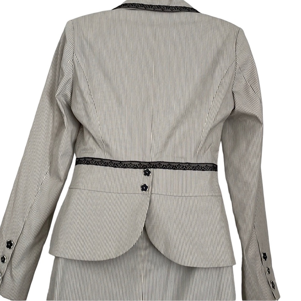 CARA LOTTI vintage jacket and skirt - black and cream, size S, VGC - Picture 4 of 16